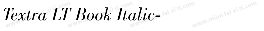 Textra LT Book Italic字体转换